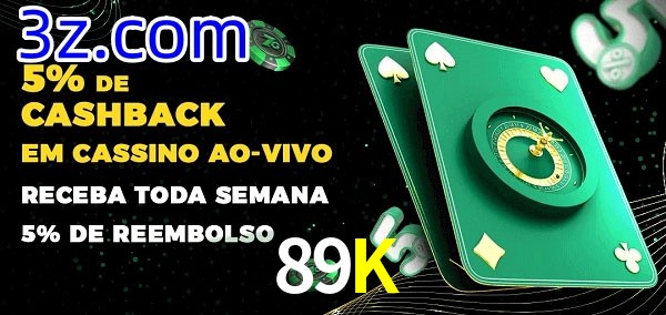 Promoções do cassino ao Vivo 89K